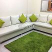 L shape white sofa photo 3