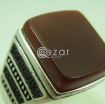 Agate Stone Men's Silver Ring photo 3