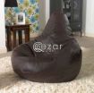 Genuine leather unused bean bags for sale photo 2