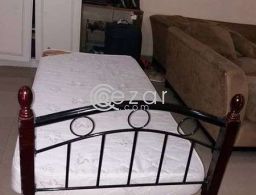Single Bed frame with medical mattress for sale in Qatar