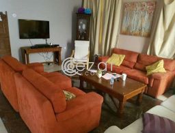Big sofa set 3pices ,with cautions, for sale in Qatar