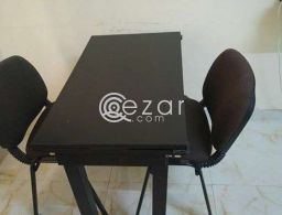 Urgent - Ikea Extendable Dining Table with 2 Chairs for Sale. for sale in Qatar