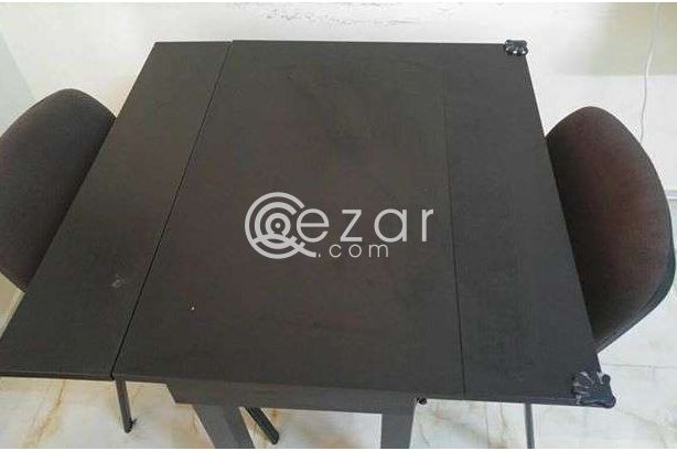 Urgent - Ikea Extendable Dining Table with 2 Chairs for Sale. photo 2