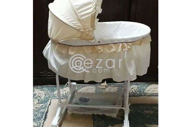 Junior baby stroller in good condition and bed photo 4