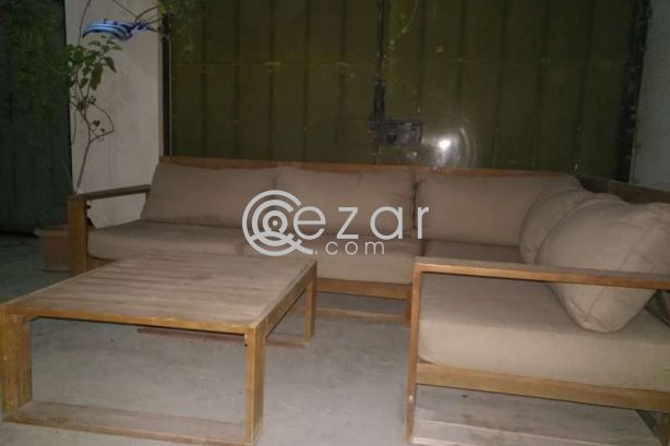 5 seat corner garden couche + table photo 1