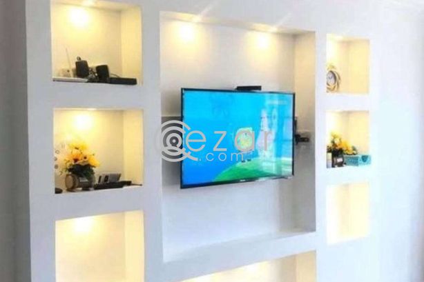 Gypsum board decor,partition,wall moulding work etc.70245680 photo 4