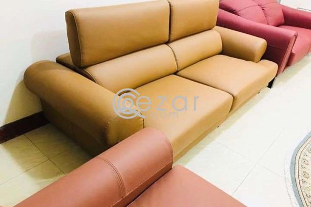 New stylish design 3+2+1 leather sofa photo 3