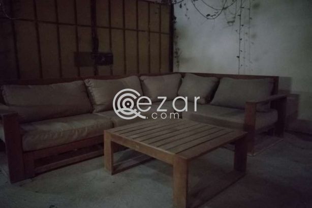 5 seat corner garden couche + table photo 3