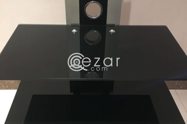 Glass tv stand photo 1