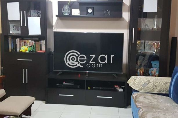 Hall Glass Showcase + Wall Rack + TV Base photo 1