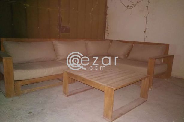 5 seat corner garden couche + table photo 2